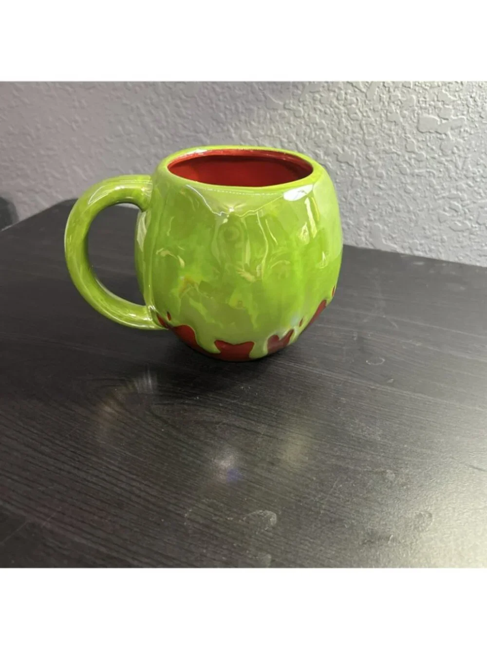 Hand-Painted Poison Apple-Inspired Mug Snow White Evil Queen Halloween Décor